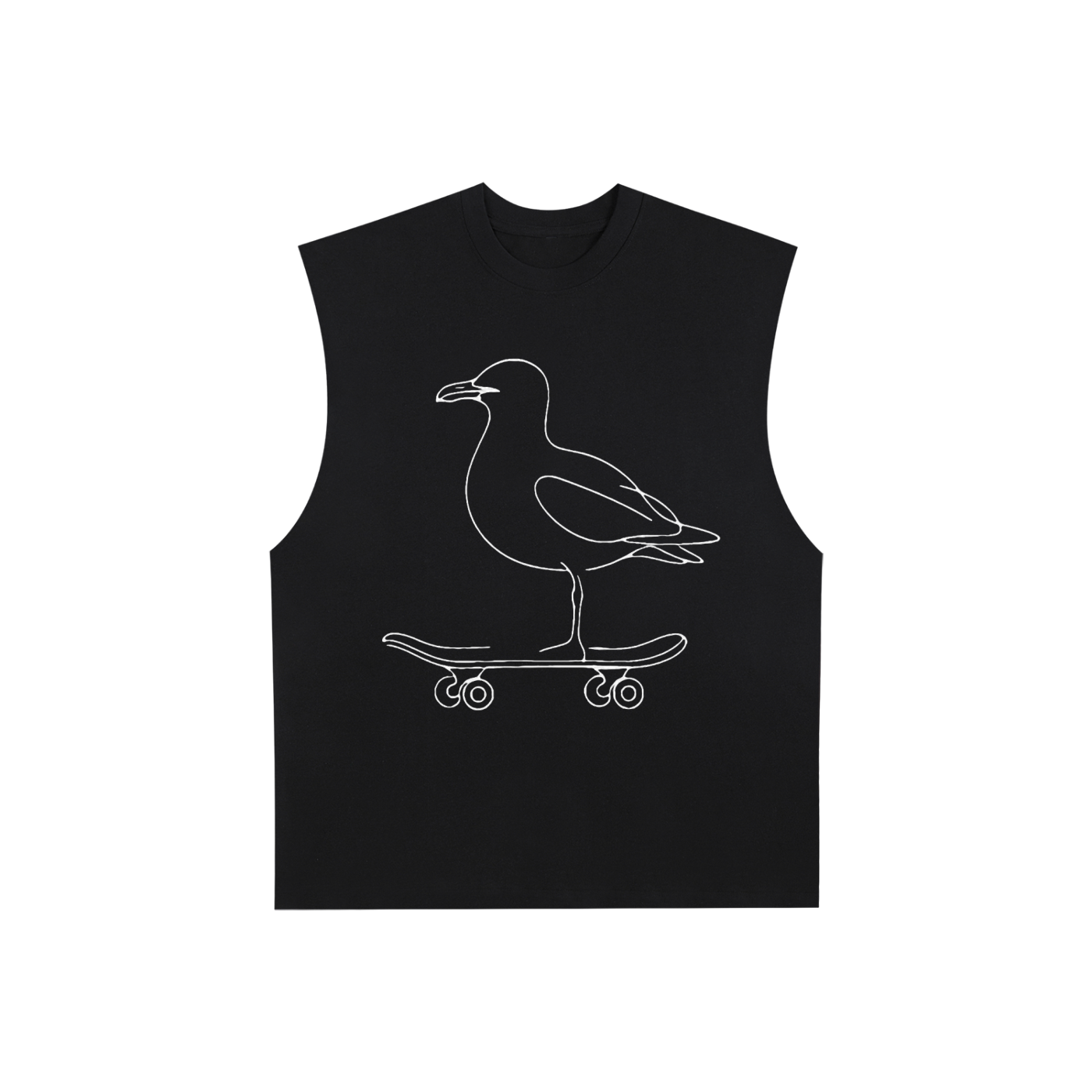 Men's Raw Edge Cotton Tank Top