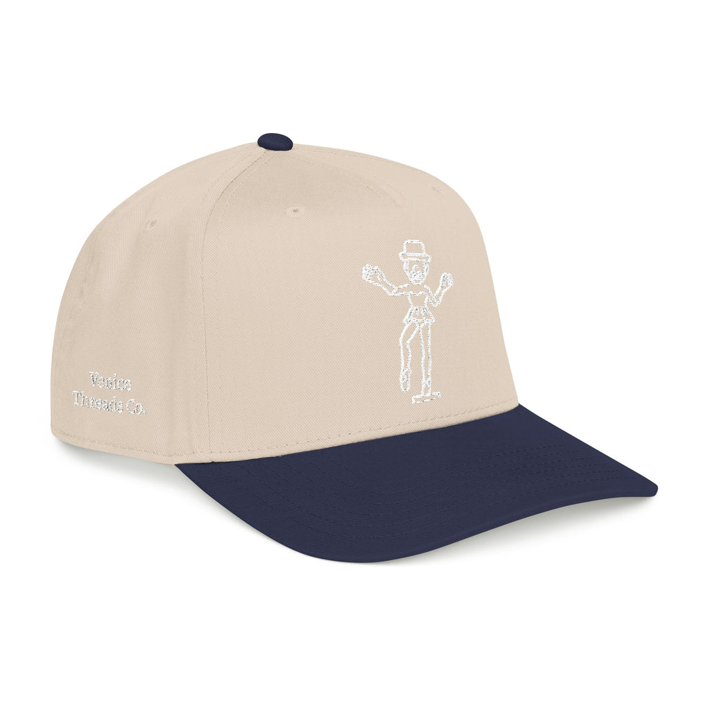 Ballerina Clown Embroidered Cap White