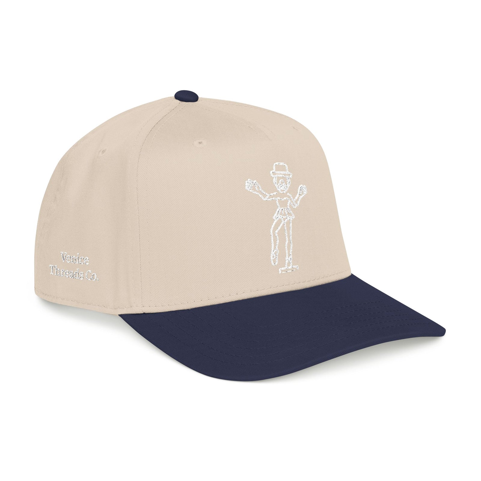 Ballerina Clown Embroidered Cap White