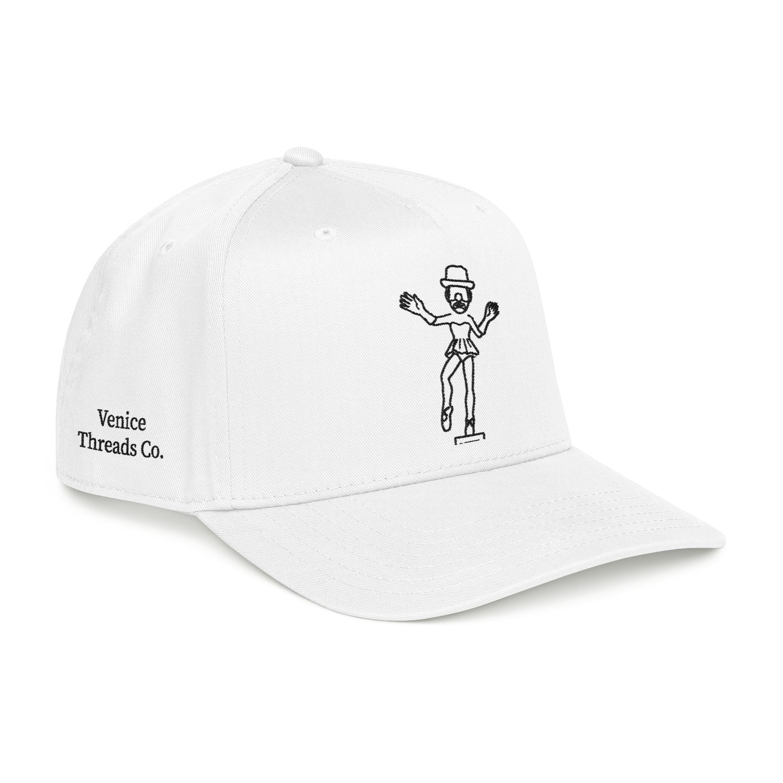 Ballerina Clown Embroidered Cap Black