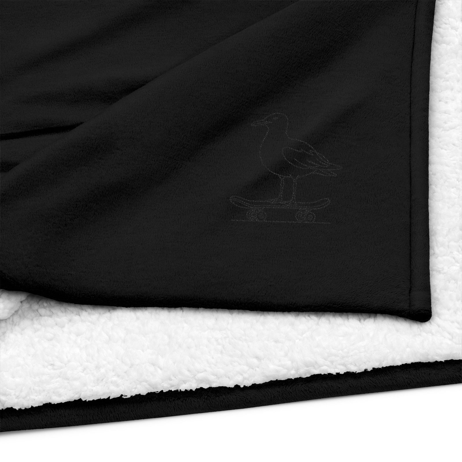 Seagull Skateboard Sherpa Blanket