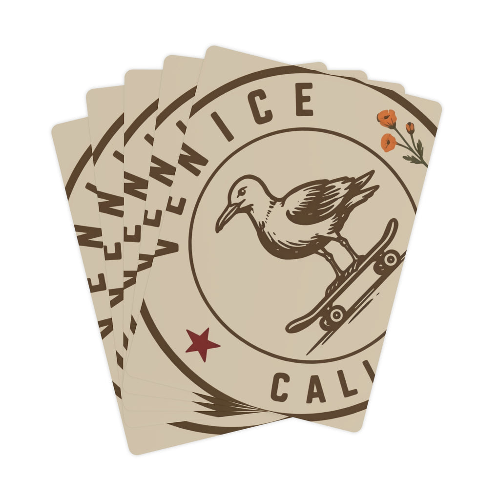 Seagull Skateboard Poker Cards Stylized