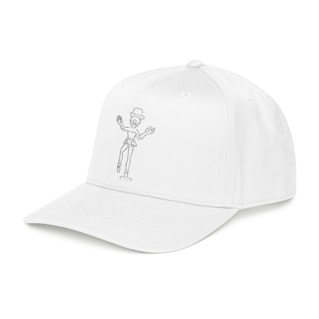 Ballerina Clown Embroidered Cap White