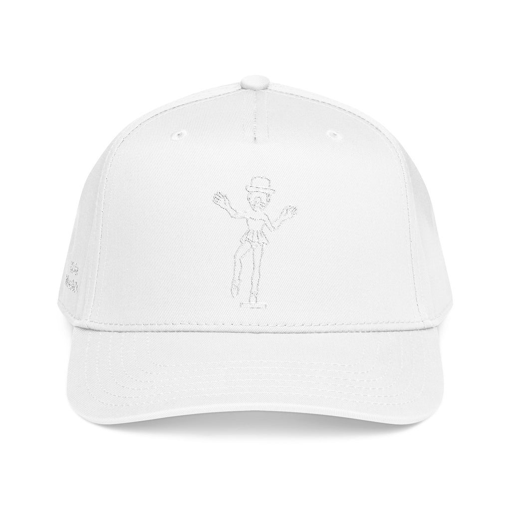 Ballerina Clown Embroidered Cap White