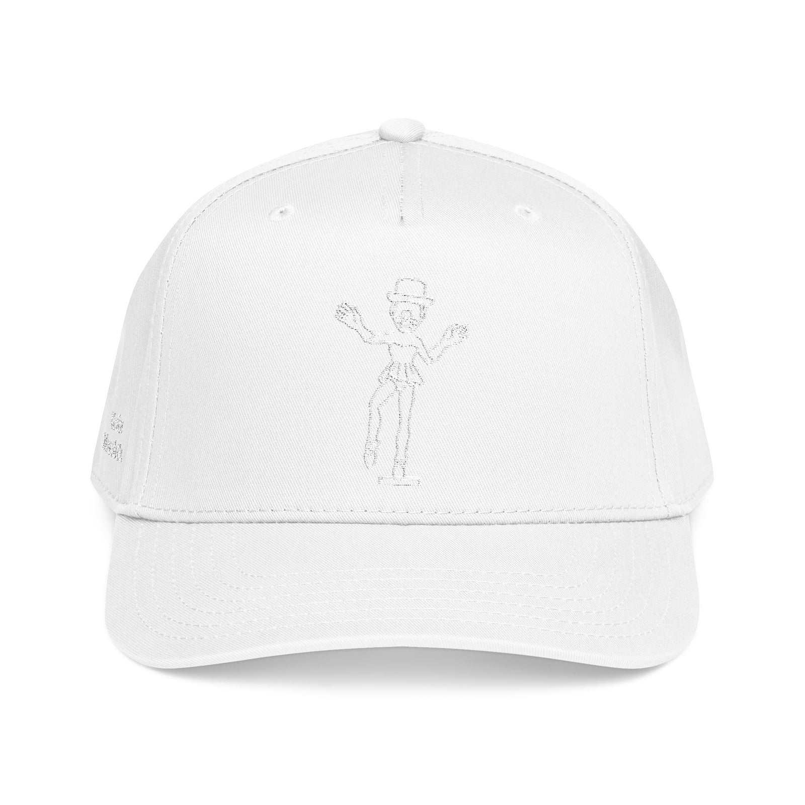 Ballerina Clown Embroidered Cap White