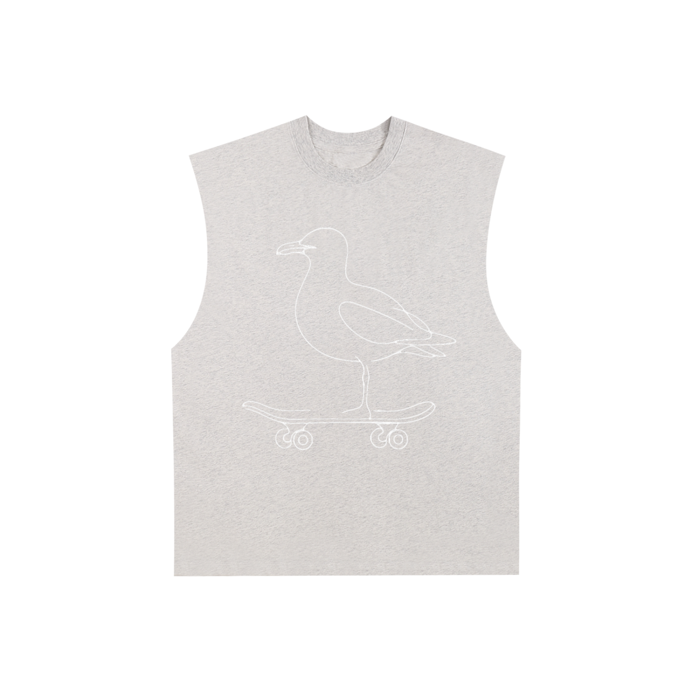 Men's Raw Edge Cotton Tank Top