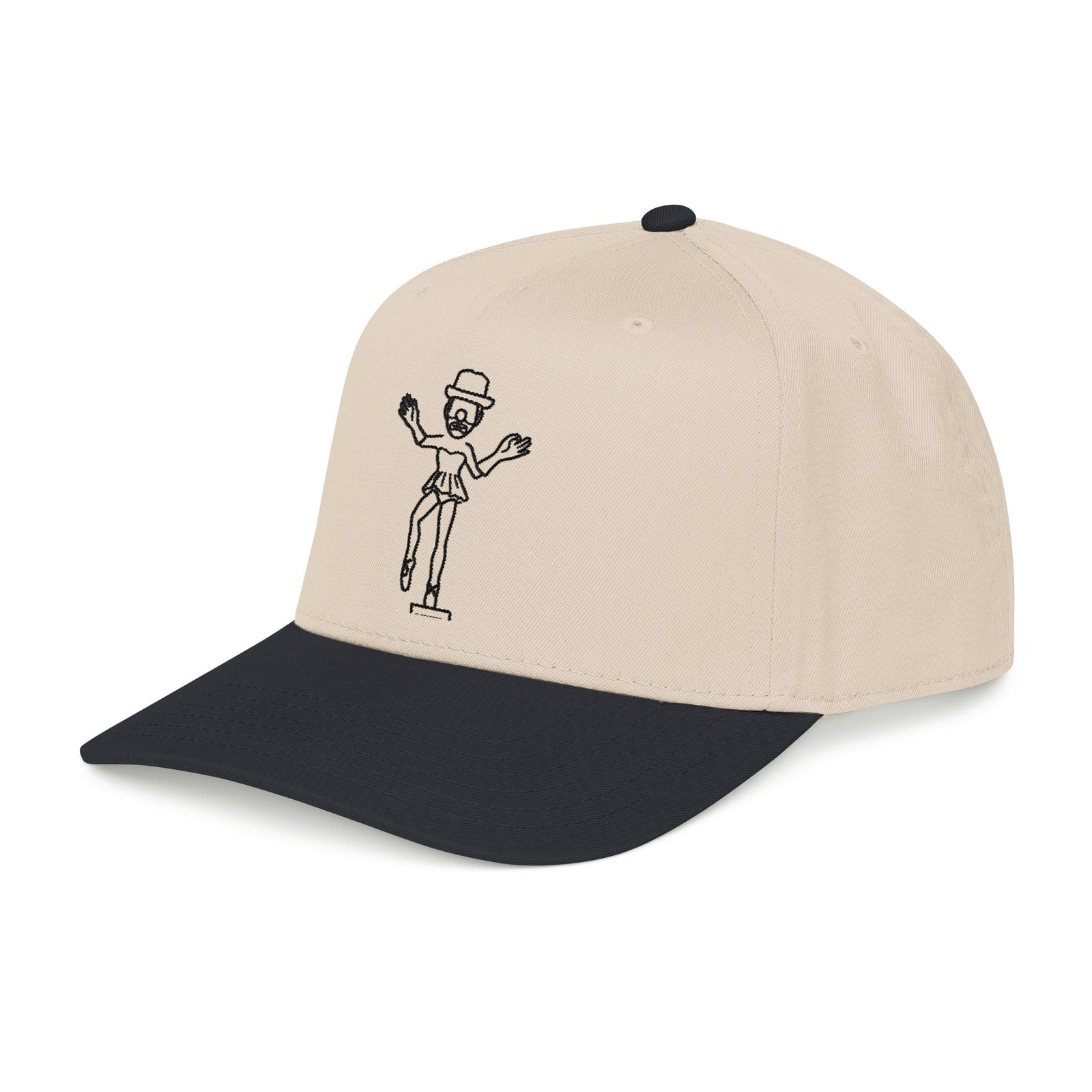 Ballerina Clown Embroidered Cap Black