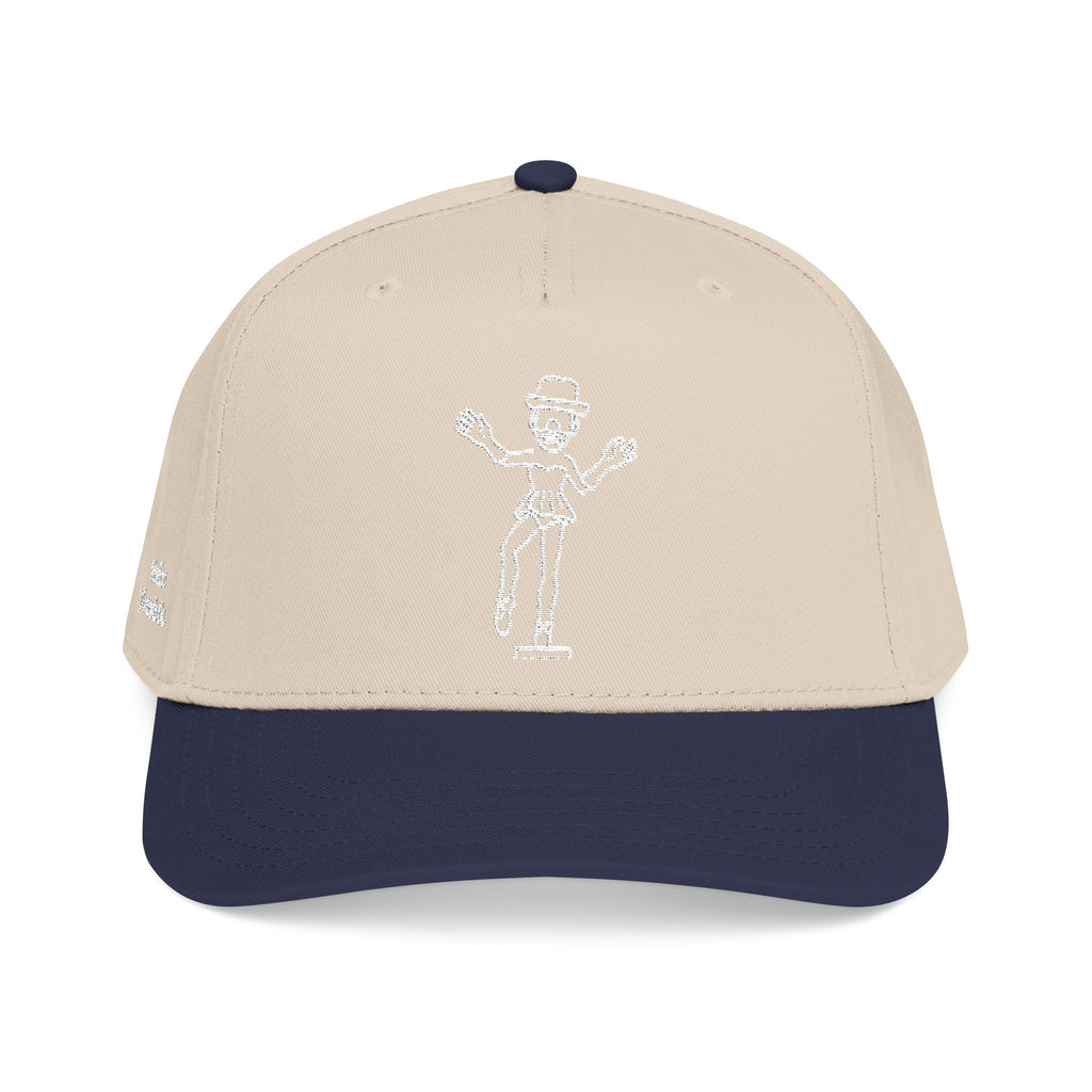 Ballerina Clown Embroidered Cap White