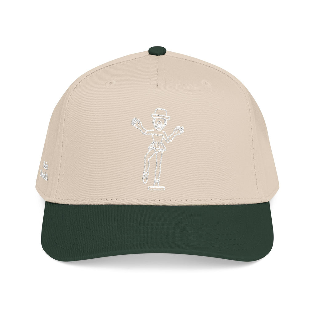 Ballerina Clown Embroidered Cap White