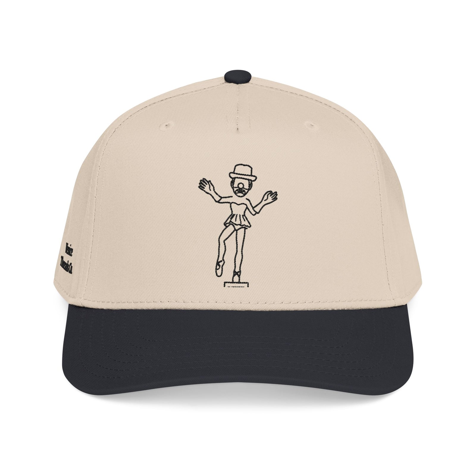 Ballerina Clown Embroidered Cap Black